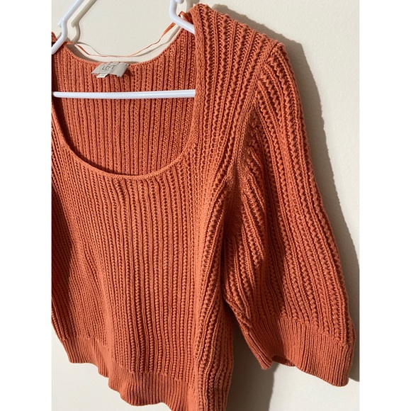LOFT outlet cropped short sleeve sweater L - Picture 4 of 5